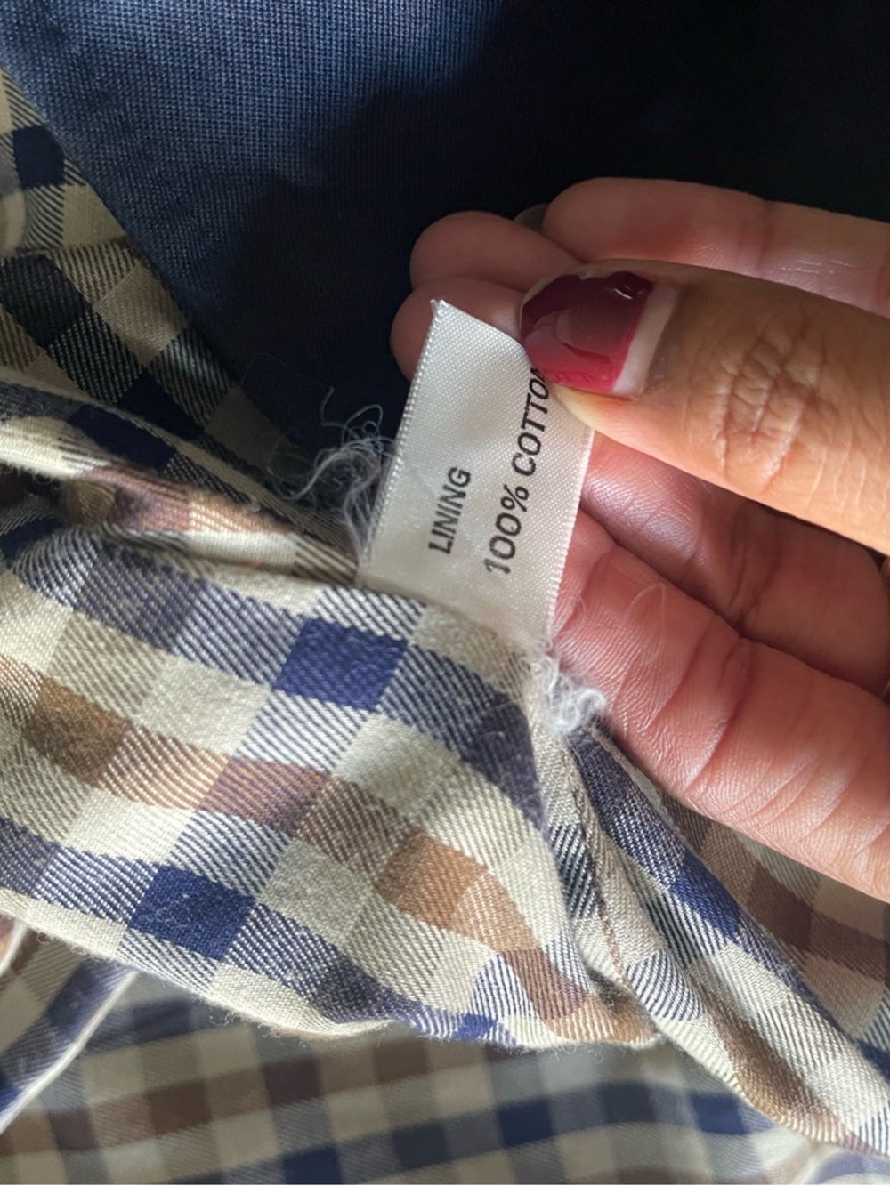Aquascutum London Trench Coat Vintage Navy Belted Made in England Classic Twee - Picture 9 of 12